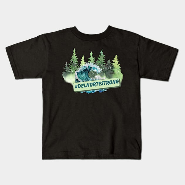 Del Norte Strong Kids T-Shirt by TsunamiMommy